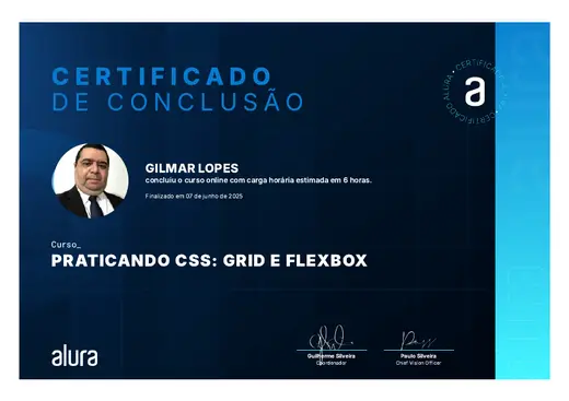 Certificado: Praticando CSS: Grid e Flexbox